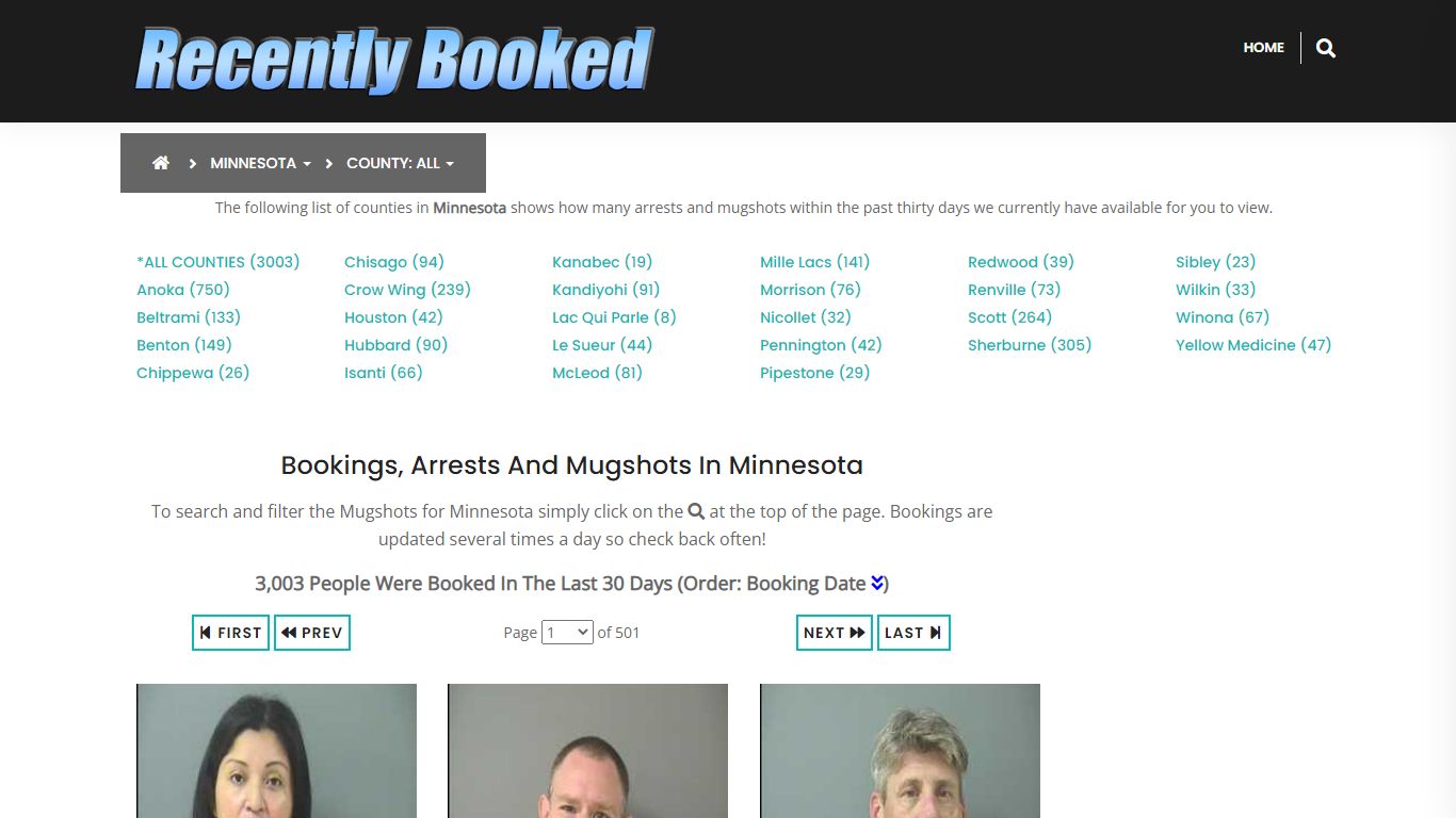 Bookings, Arrests and Mugshots in Crow Wing County, Minnesota